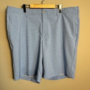 Ben Hogan Men's VINTAGE Mini Check Lightweight‎ Performance Golf Shorts Blue 42